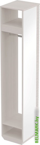 Вешалка для одежды Мебельград Элана с зеркалом (бодега белая) - фото