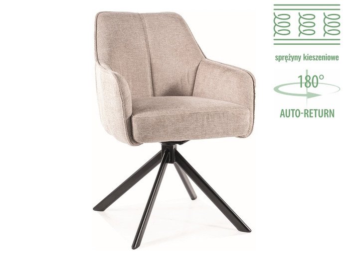 Стул Signal Notti Brego 31 (бежевый/черный) - фото