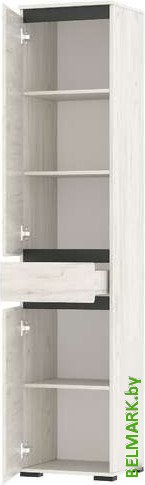Шкаф-пенал Памир Гретта 2С1Я (крафт белый/антрацит) - фото2