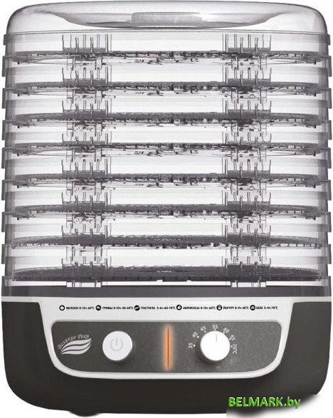 Сушилка для овощей и фруктов Великие Реки Волга-9 (черный/белый) - фото2