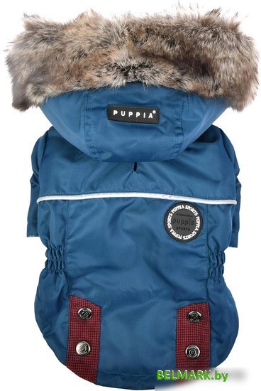Куртка для животных Puppia Brock с капюшоном PAUD-JM1851-TE-XL (синий) - фото