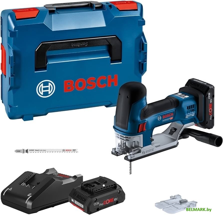 Электролобзик Bosch GST 18V-155 SC Professional 06015B0002 (с 2-мя АКБ, кейс) - фото