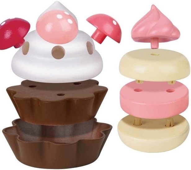 Набор игрушечных продуктов Hape Пирожные. Клубничный десерт E3194_HP - фото