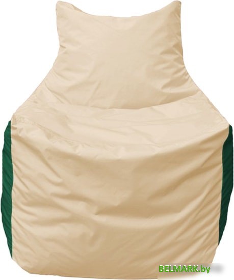 Кресло-мешок Flagman Фокс Ф2.1-137 (слоновая кость/тёмно-зелёный) - фото2