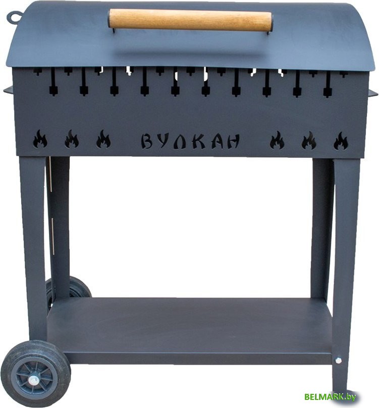Мангал для дачи Вулкан Гриль XL 4 мм на колесах - фото