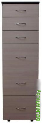 Комод Компас мебель КС-008-04Д1 (венге темный-дуб молочный) - фото