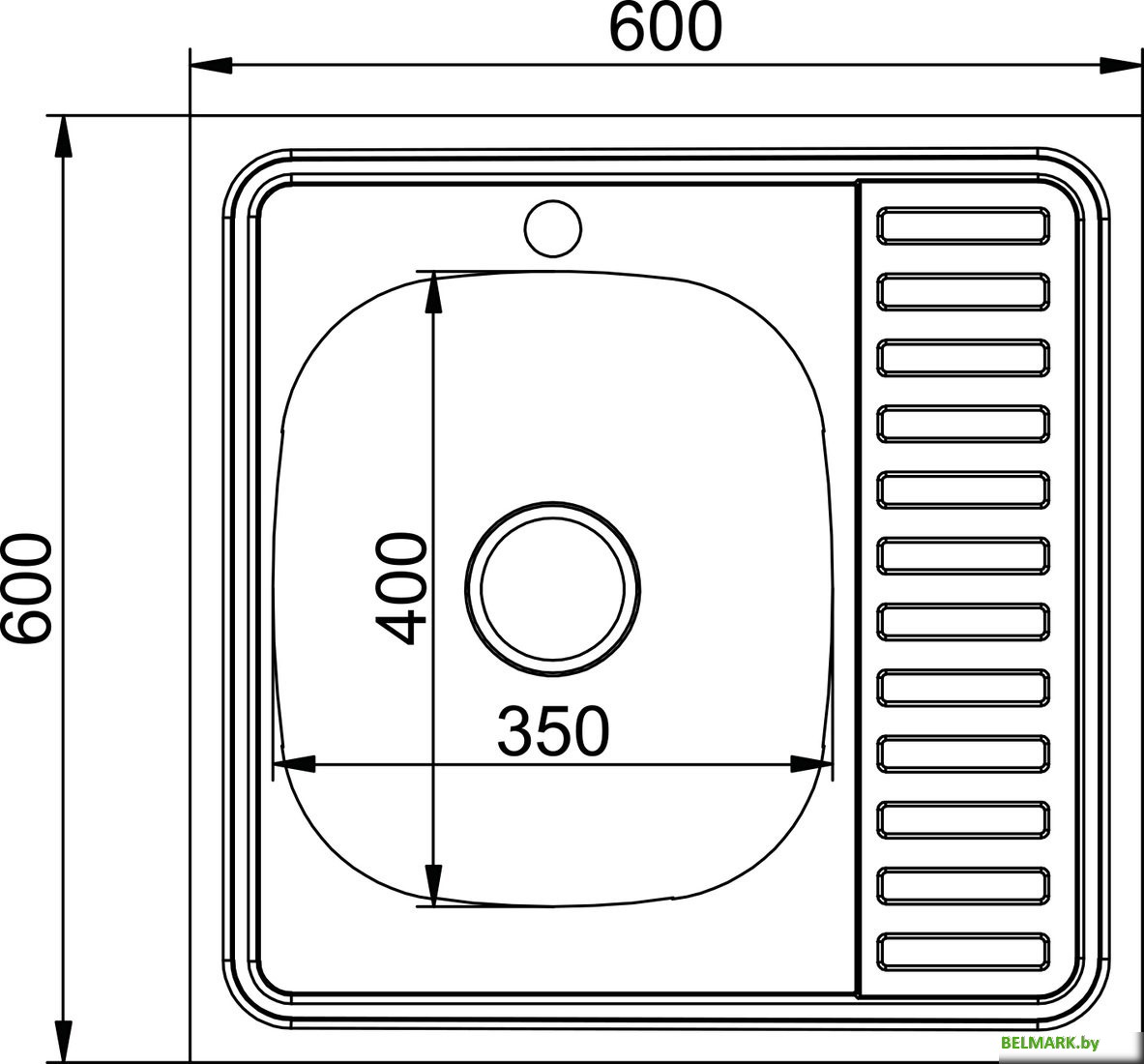 Кухонная мойка Mixline R 555231 (с сифоном) - фото2