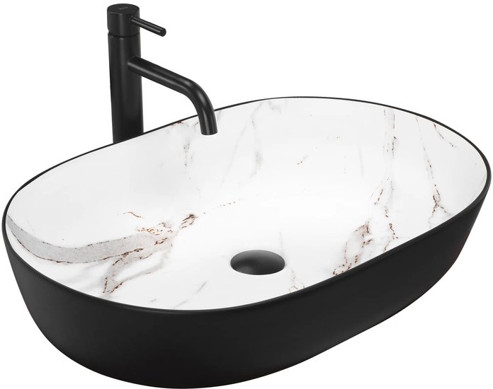 Умывальник Rea Cleo Black/Aiax Matt - фото