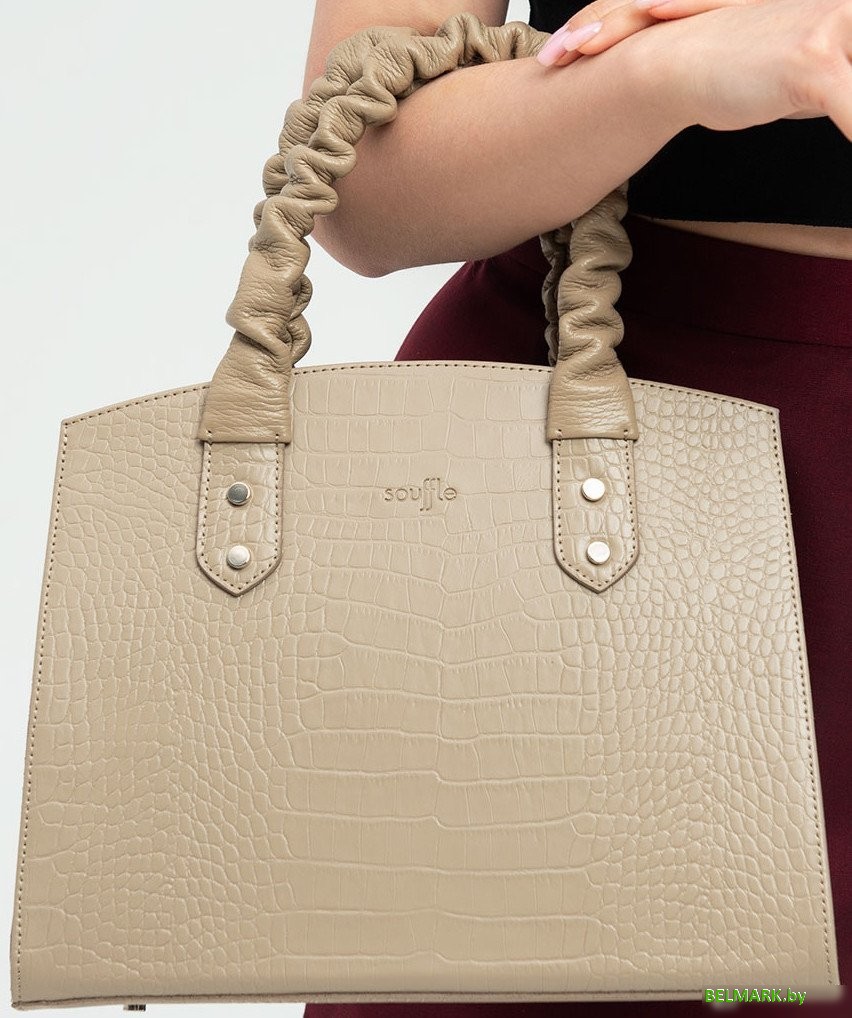 Женская сумка Souffle 200 2005028-0228 (светлый капучино кайман эластичный+флотер) - фото