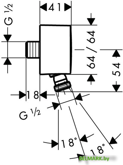 Крепление шланга Hansgrohe Fixfit 27414000 - фото2