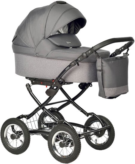Универсальная коляска Indigo Barbara Classic (2 в 1, Ba 05, темно-серый) - фото