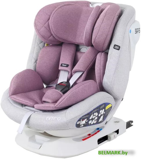 Детское автокресло Rant Nitro Isofix UB619 (серый/розовый) - фото