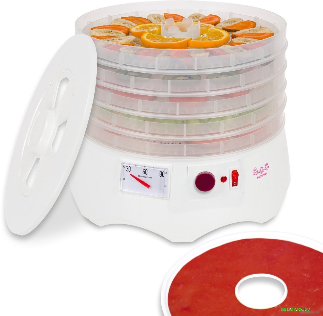 Сушилка для овощей и фруктов Мастерица EFD-0502VM (5 прозрачных поддонов и 1 поддон для пастилы) - фото