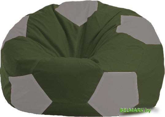 Кресло-мешок Flagman Мяч Стандарт М1.1-53 (темно-оливковый/серый) - фото