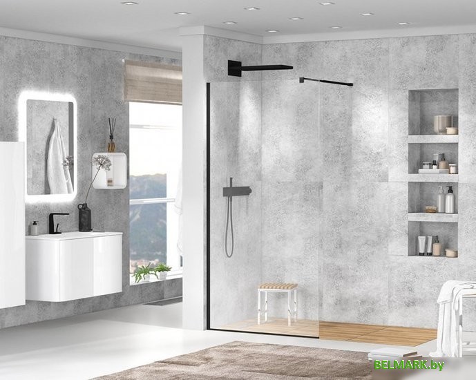 Душевая стенка Cezares LIBERTA-L-1-115-120-C-NERO - фото2