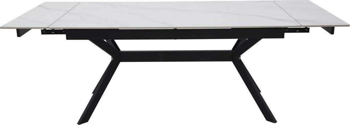Кухонный стол Signal Imperia 180-240/90 (белый/черный) - фото