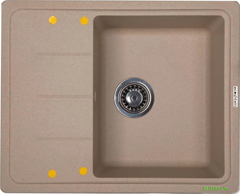 Кухонная мойка Ecoshtein Rechteck 620 (бежевый) - фото
