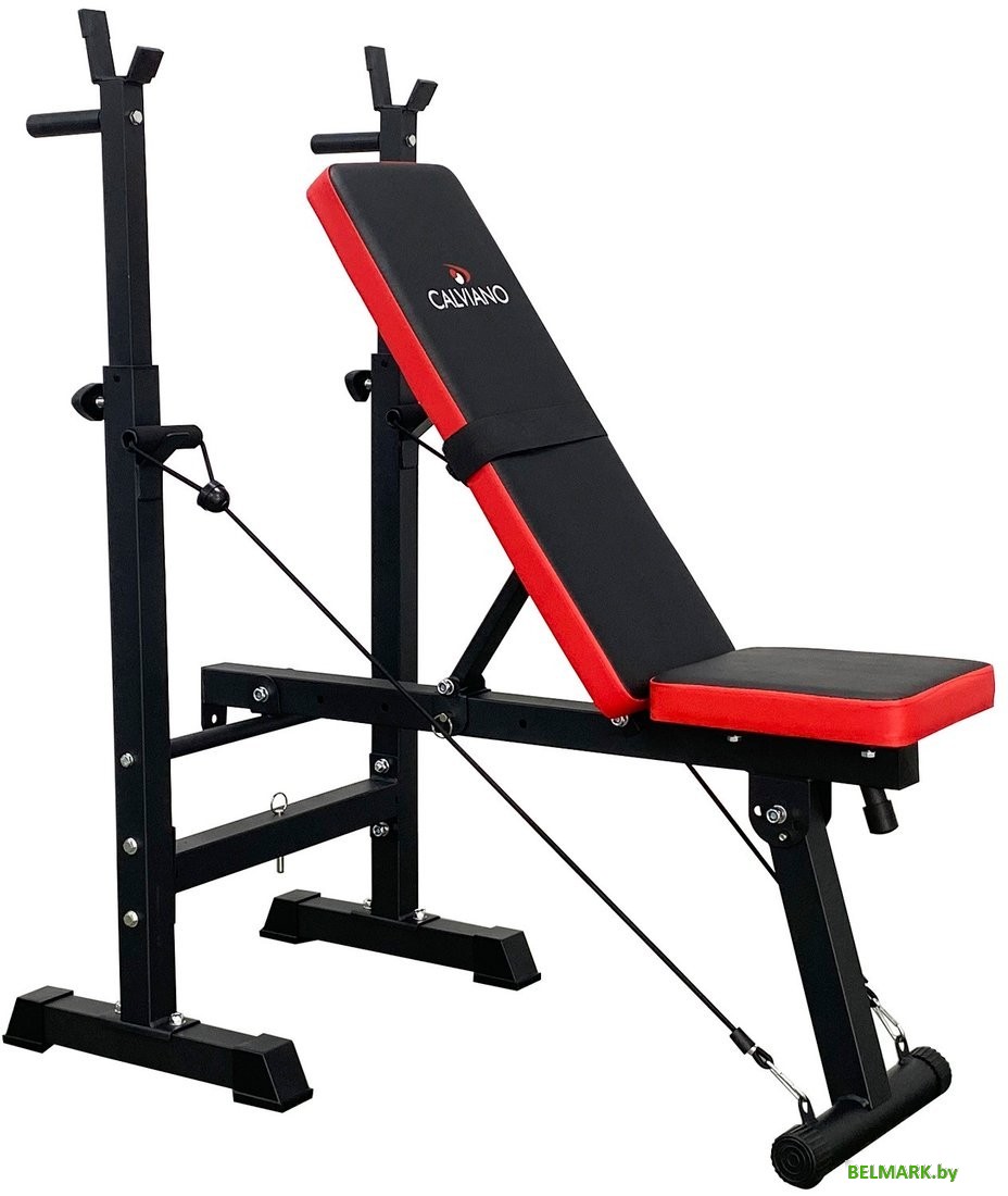 Силовая скамья Calviano 1008 (красный/черный) - фото