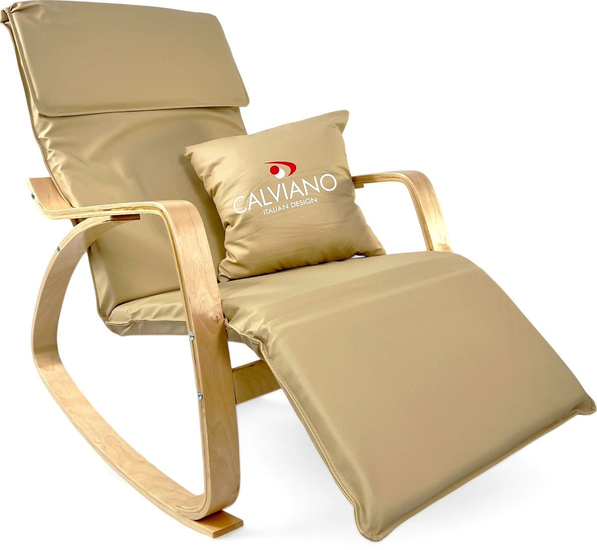 Кресло-качалка Calviano Comfort 1 (светло-бежевый PU) - фото
