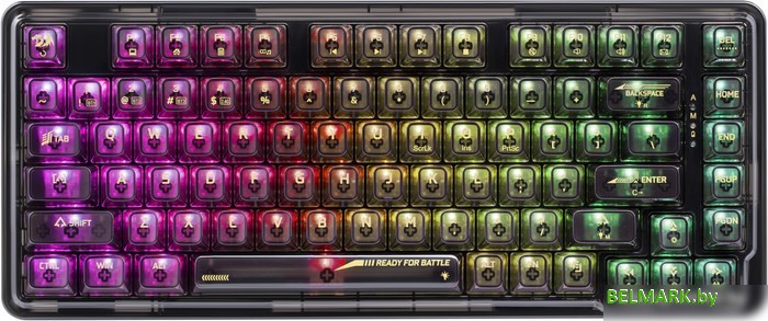 Клавиатура Redragon Elf Pro (прозрачный/черный) - фото