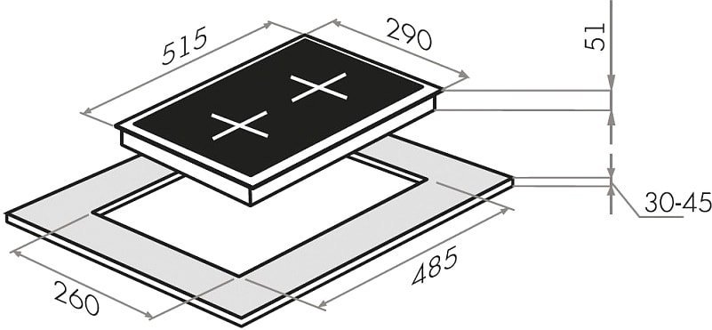Варочная панель HOMSair HGE323GCBK - фото2