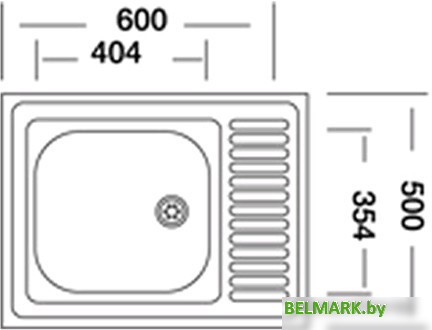 Кухонная мойка Kromevye N 217 (чаша слева) - фото2