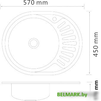 Кухонная мойка РМС MD6-5745OVL - фото2