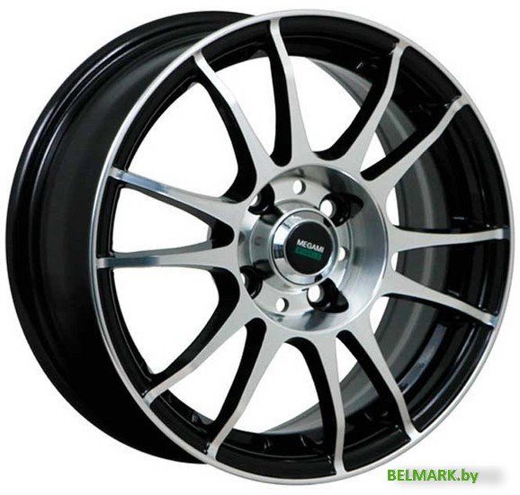 Литые диски Megami MGM-3 15x6" 4x100мм DIA 60.1мм ET 50мм BKF - фото