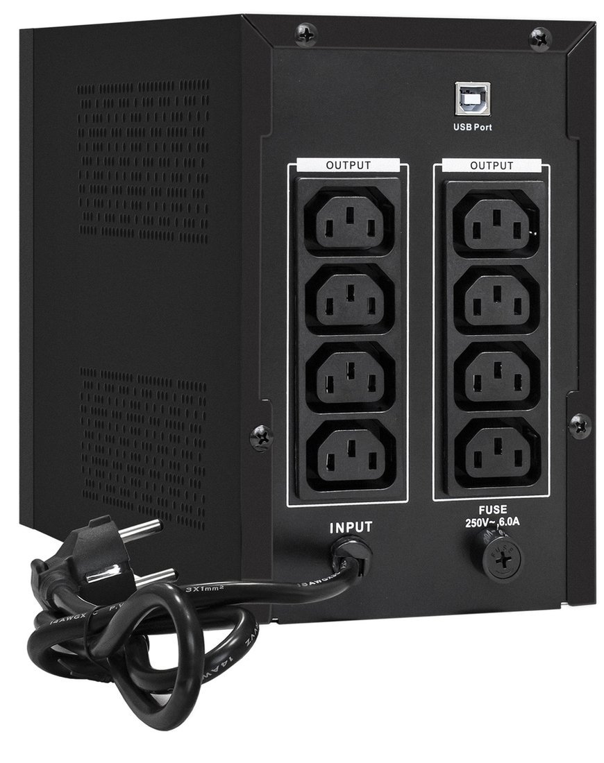 Источник бесперебойного питания ExeGate SpecialPro Smart LLB-1200.LCD.AVR.C13.RJ.USB - фото2