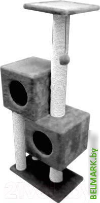 Комплекс Cat House На ножках 1.27 (джут серый) - фото