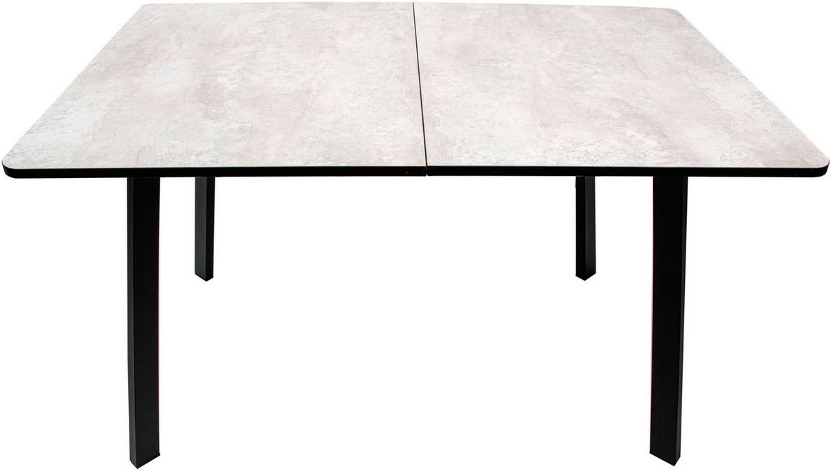Кухонный стол ВВР Миллер (камень светлый/черный №3, ЛДСП 120-160/80) - фото