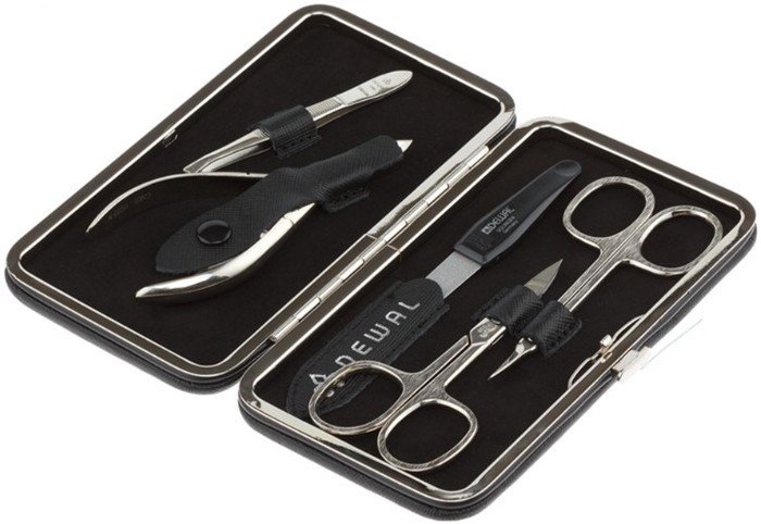 Набор для маникюра и педикюра Dewal 903BLACK (черный) - фото