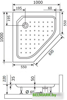Душевой поддон RGW Style-TR 100x100 - фото2