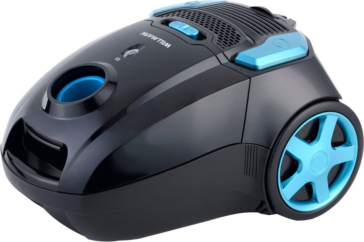 Пылесос Willmark VC-2650DBM (черный/голубой) - фото