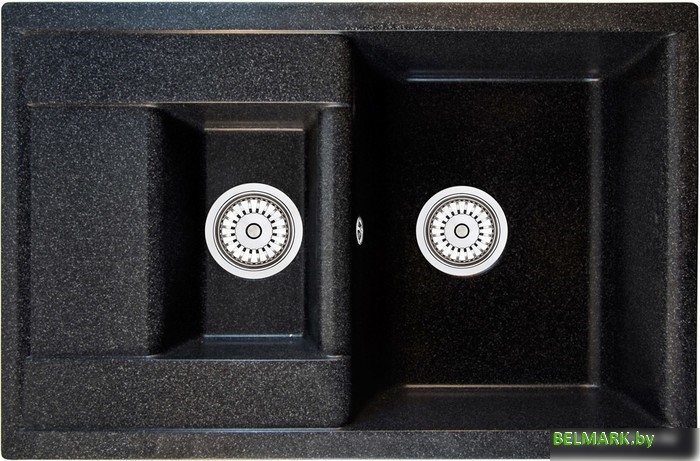 Кухонная мойка Berge BR-7612 (черный матовый) - фото