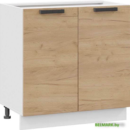 Шкаф напольный Трия Детройт 1Н8 (белый/дуб крафт золотой) - фото