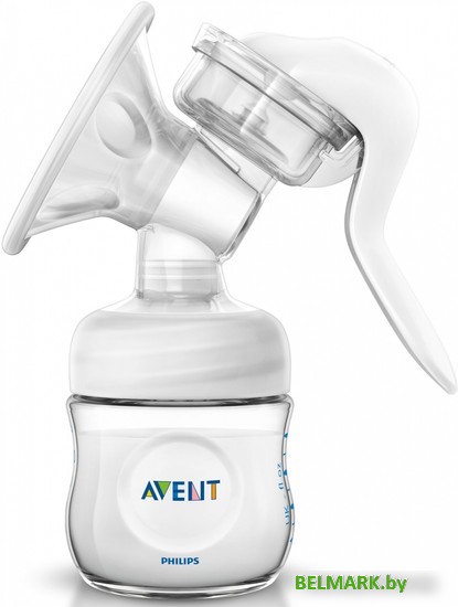 Ручной молокоотсос Philips Avent Natural Comfort с бутылочкой для кормления SCD255/05 - фото2