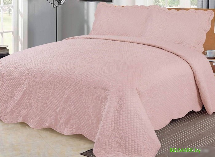 Набор текстиля для спальни Sofi De MarkO Барбара 230х250 Пок-Б1п-230х250 (пудра) - фото