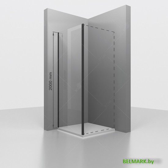 Душевая стенка RGW Z-050-2 352205208-21 80 (хром/матовое-сатинат стекло) - фото