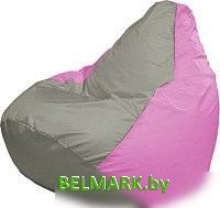 Кресло-мешок Flagman Груша Супер Мега 4XL Г5.1-333 (серый/розовый) - фото