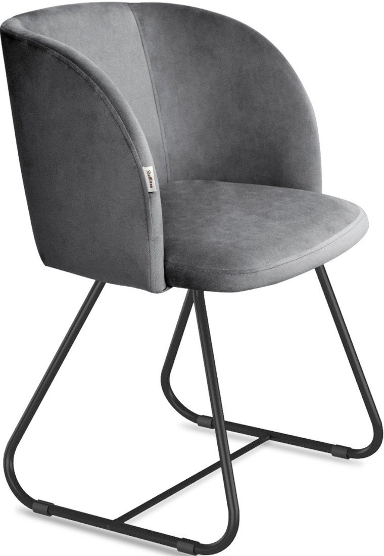 Стул Sheffilton SHT-ST33/S38 (угольно-серый/черный муар) - фото