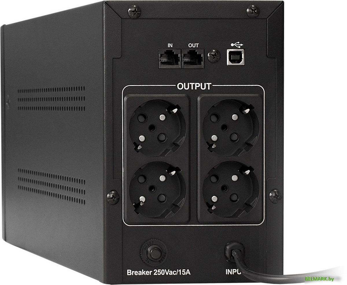 Источник бесперебойного питания ExeGate UNB-1000.LED.AVR.EURO.RJ.USB EP212518RUS - фото2