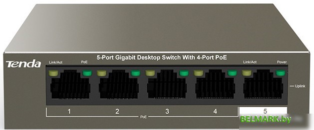 Неуправляемый коммутатор Tenda TEG1105P-4-63W - фото