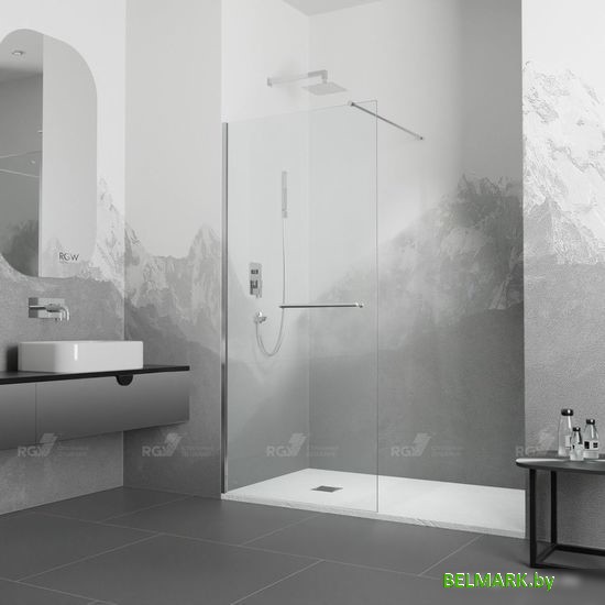 Душевая стенка RGW WA-040 35104012-11 120 (хром/прозрачное стекло) - фото