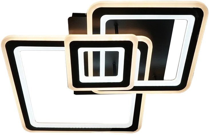 Припотолочная люстра Estares Triplex Square 124W 3S-APP-596x596x146-BLACK/WHITE-220-IP20 - фото