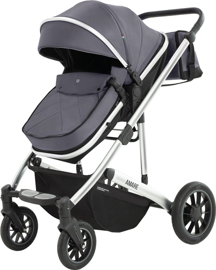 Универсальная коляска Sweet Baby Amare 3в1 (серый) - фото