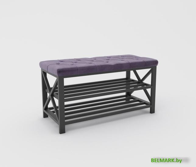 Банкетка Hype Mebel Будс (черный/фиолетовый) - фото