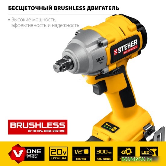 Гайковерт Steher CWB-300-1 (с 1-им АКБ, кейс) - фото2