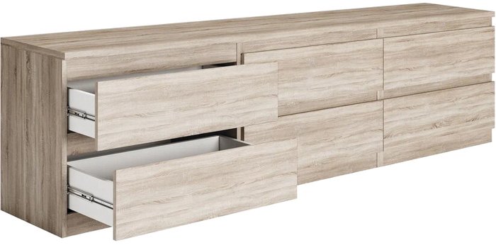 Тумба Mio Tesoro Кастор 6 ящиков 2.03.03.110.3 (дуб сонома) - фото2