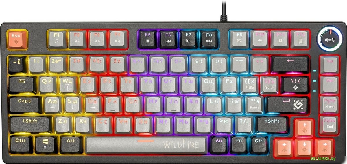Клавиатура Defender Wildfire GK-213 (серый/черный) - фото